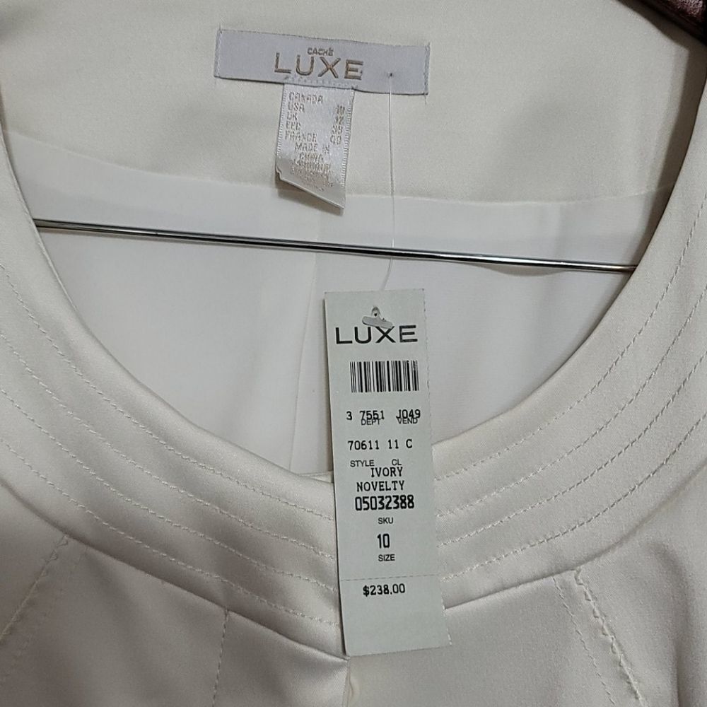 New Cache Luxe Ivory blazer size 10 NWT - image 2